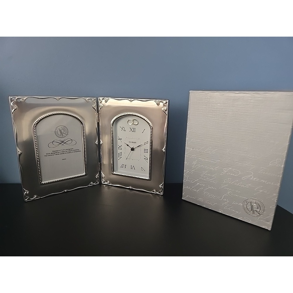 Things Remembered Forever Yours Frame Danbury Clock‎ 4"x6" Photo Wedding READ!